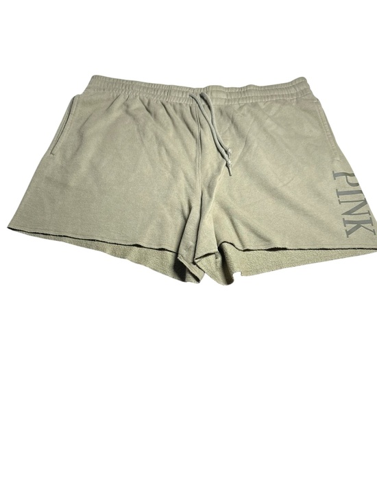 PINK Victoria's Secret Pants - PINK Victoria's Secret Olive Terry Lounge Shorts with Side Logo